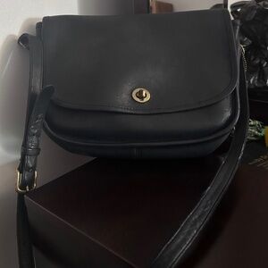 Vintage Coach city black bag